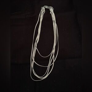 Elegant Silver Multi-Strand Necklace